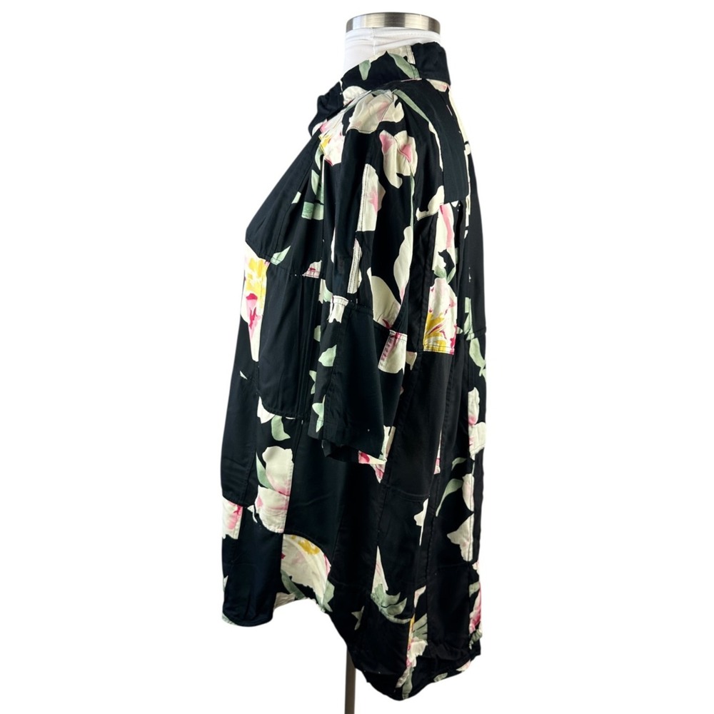 Vtg 90s We Be Bop Floral Tunic Patchwork Colorful Art to Wear Retro Plus Size 1X - Picture 7 of 13